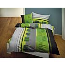 Parure de lit aux coloris vert-gris-noir – Taie d'oreiller – 50x70 cm