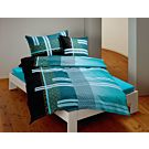 Parure de lit à motif moderne de rayures mélangées – Taie d'oreiller – 65x100 cm