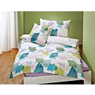 Parure de lit agrémenté de feuilles de ginkgo colorées sur fond blanc – Taie d'oreiller – 65x100 cm