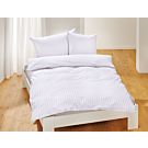 Linge de lit en satin bio uni à rayures – Taie d'oreiller – 65x100 cm
