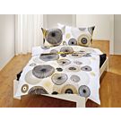 Linge de lit avec motif artistique de cercles – Fourre de duvet – 160x210 cm