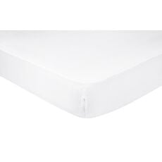 Drap-housse au vif coloris en satin blanc