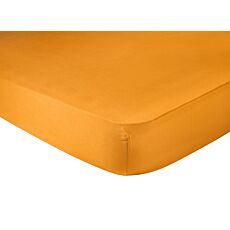 Drap-housse au vif coloris en satin orange