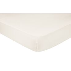 Drap-housse au vif coloris en satin offwhite