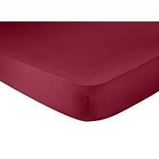 Drap-housse au vif coloris en satin lie-de-vin