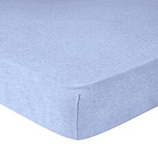 Draps-housses en jersey mélange bleu