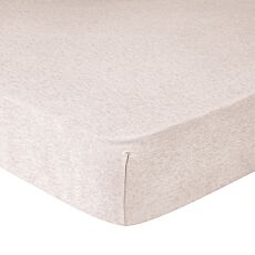 Draps-housses en jersey mélange beige