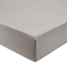 Drap-housse mélange flanelle fine avec effet chiné gris