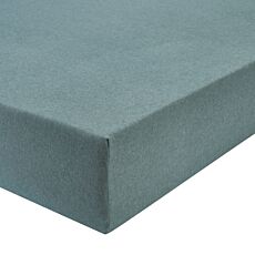 Drap-housse mélange flanelle fine avec effet chiné bleu glacier