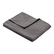 Drap supérieur mélange flanelle fine avec effet chiné anthracite