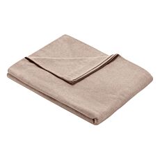 Drap supérieur mélange flanelle fine avec effet chiné camel