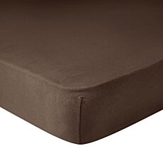 Drap-housse en jersey - brun, 140–160x200 cm