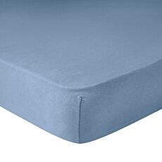 Drap-housse en éponge stretch bleu acier