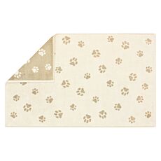 Tapis de bain Cawö Paws, motif de pattes tissé naturel