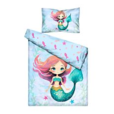 Parure de lit avec sirène et des poissons