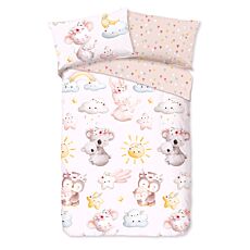 Parure de lit avec tendres familles d’animaux
