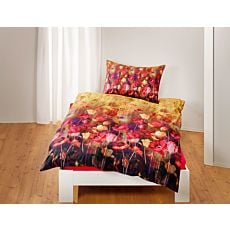Parure de lit agrémenté d'une prairie fleurie pittoresque et colorée