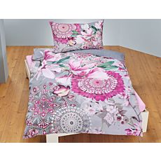 Parure de lit avec motif floral et mandala