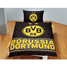 Parure de lit BVB Borussia Dortmund avec logo et inscription