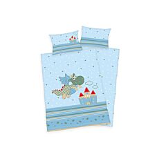 Parure de lit petit dragon au château magique