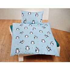 Parure de lit à motif hivernal de pingouins