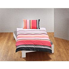 Parure de lit orné d'un motif moderne de rayures