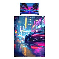 Parure de lit en renforcé au style futuriste