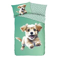 Parure de lit avec chien joueur