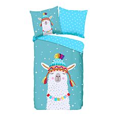 Parure de lit lama neige