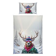 Parure de lit ornée d'un cerf élégant