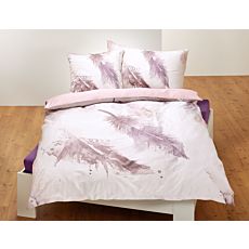 Parure de lit avec motif artistique de plumes