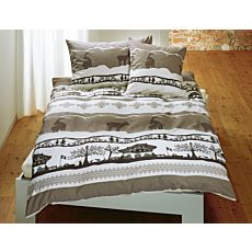 Linge de lit avec motif alpestre – Fourre de duvet – 160x210 cm