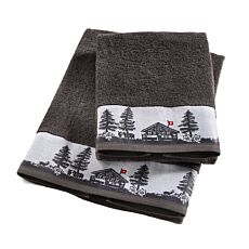 Linge éponge avec bordure jacquard