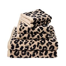 Linge éponge au motif léopard raffiné