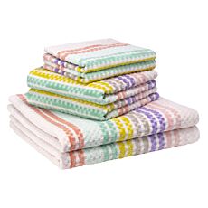 Linge éponge Alana à motif cubes colorés