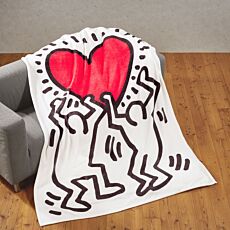 Couverture polaire Keith Haring Love