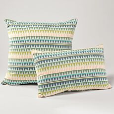 Coussin décoratif à motif géométrique triangle