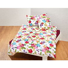 Parure de lit orné d'un motif fleuri coloré – Taie d'oreiller – 50x70 cm