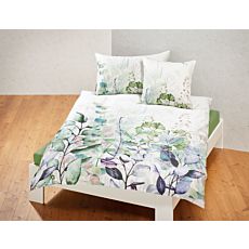 Parure de lit avec motif de feuilles et petites libellules