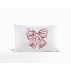 Taie d’oreiller en twill motif nœud