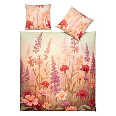 Linge de lit orné d'un délicat motif floral