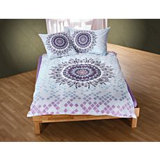 Linge de lit avec attrape-rêves mandala, violet et turquoise