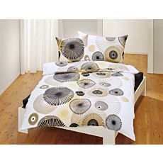 Linge de lit avec motif artistique de cercles – Fourre de duvet – 160x240 cm