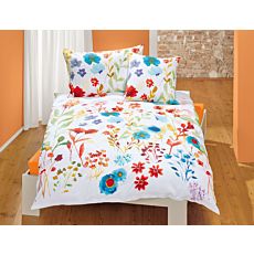 Linge de lit au motif floral joliment coloré