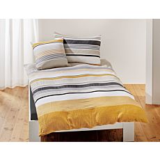 Parure de lit au mélange frais de rayures – Taie d'oreiller – 65x65 cm