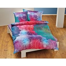 Linge de lit au motif de mandala coloré – Fourre de duvet – 160x210 cm
