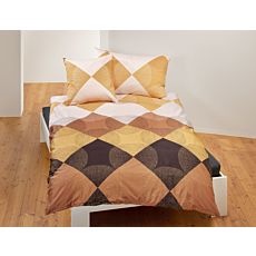 Parure de lit orné d'un mélange de carrés et de cercles – Taie d'oreiller – 50x70 cm