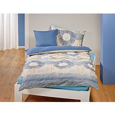 Parure de lit orné de décorations de formes ovale et ronde – Taie d'oreiller – 65x100 cm