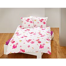 Parure de lit en seersucker avec motif fleuri
