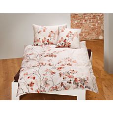 Parure de lit avec imprimé de feuilles aux coloris de terre – Taie d'oreiller – 50x70 cm